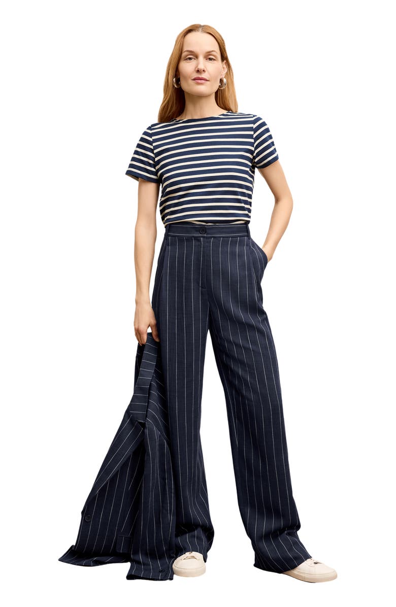 M.M.LaFleur Fitz Trouser, Alternate, color, Navy/Ivory