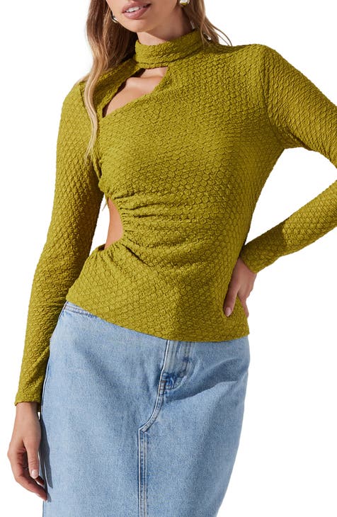 Texture Cutout Knit Top