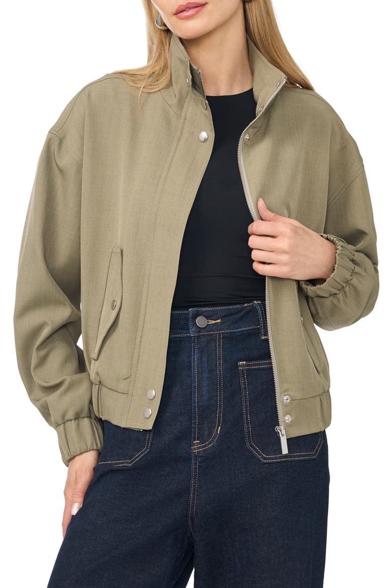 Woven Bomber Jacket, Main, color, MILITARY OLIVE