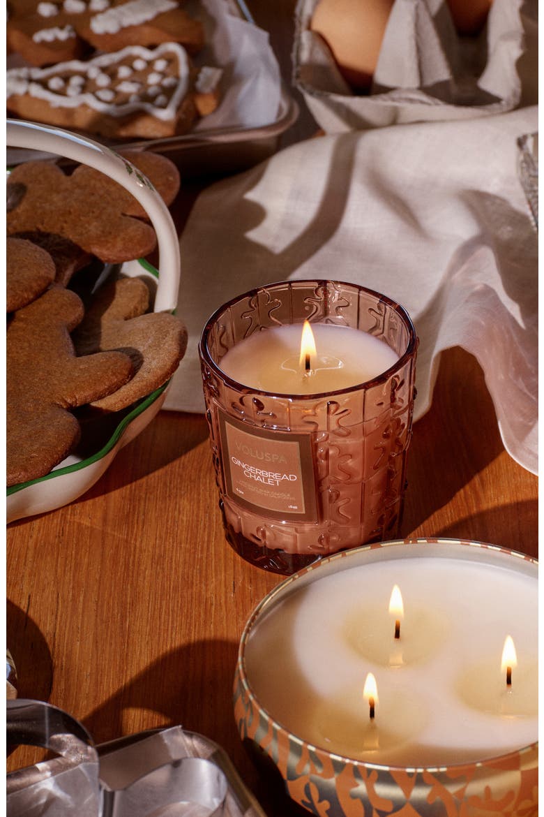 Gingerbread Chalet Classic Candle, Alternate, color, BROWN