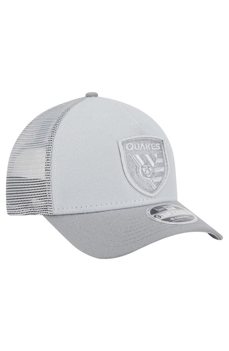 New Era Men's New Era Gray San Jose Earthquakes Color Pack 9FORTY A-Frame Adjustable Trucker Hat, Alternate, color, Gray