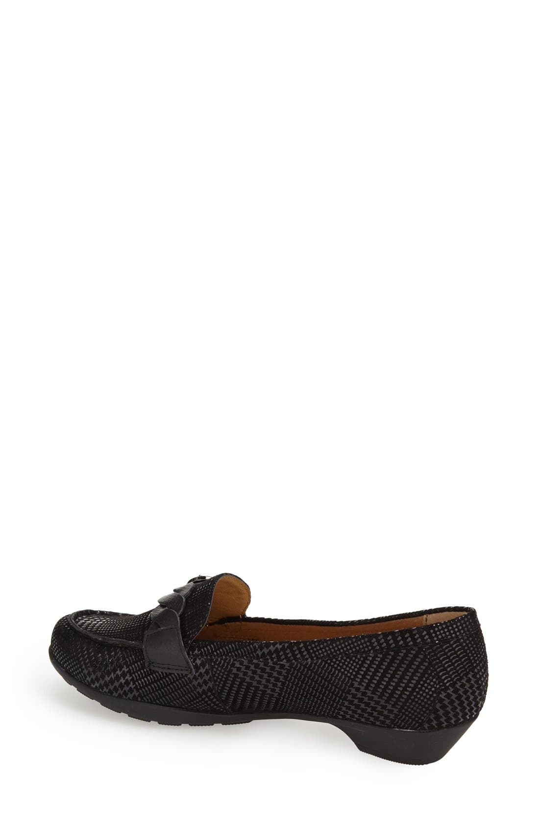 'Peron' Buckle Loafer, Alternate, color, BLACK SUEDE