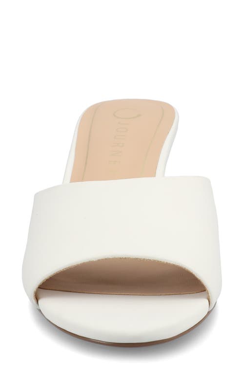 Journee Collection Jeylah Kitten Heel Slide Sandal In White