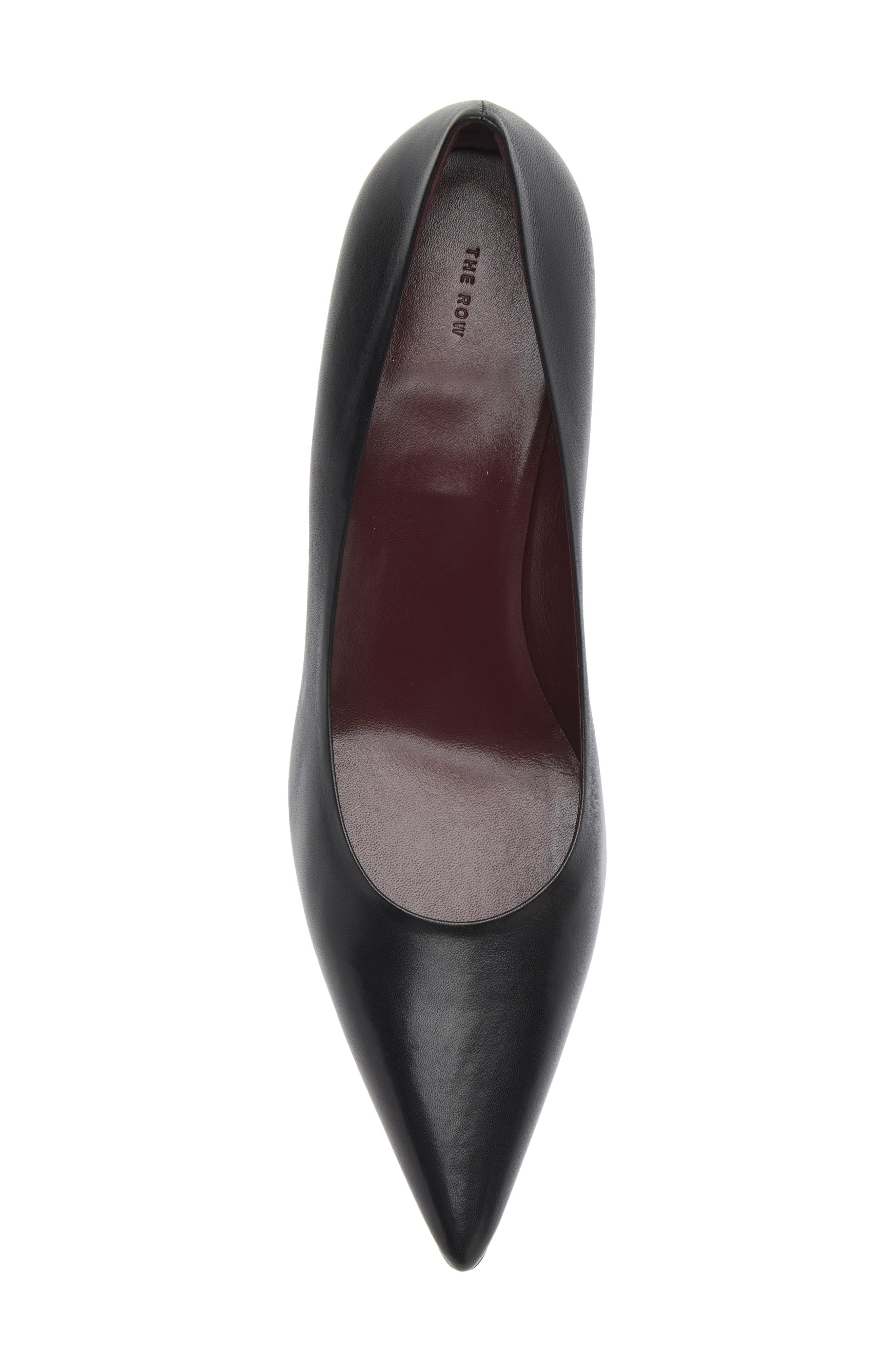 Lili Kitten Heel Leather Pump, Alternate, color, BLACK