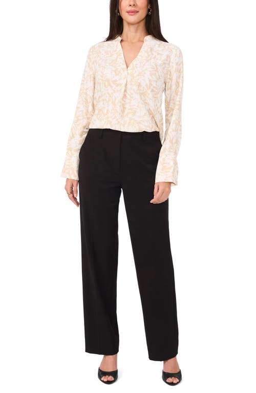 VINCE CAMUTO VINCE CAMUTO FLORAL SPLIT NECK TOP