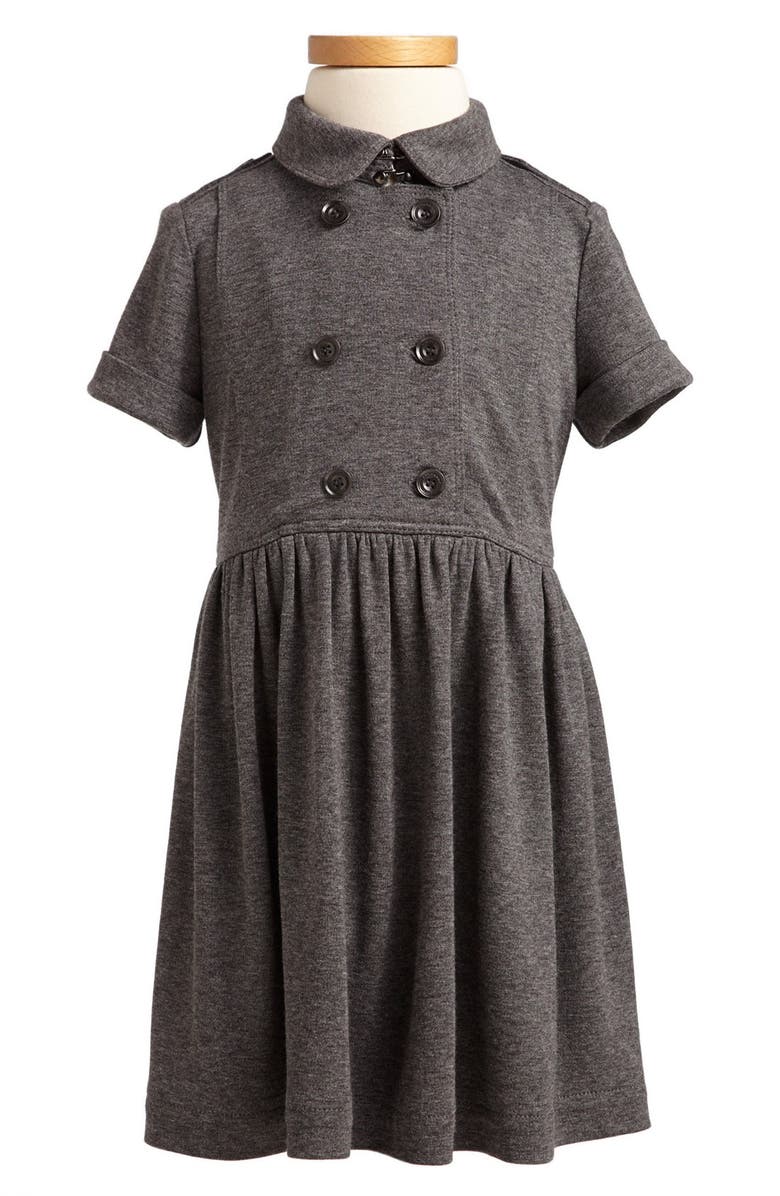 Burberry Double Breasted Heathered Dress, Main, color, 