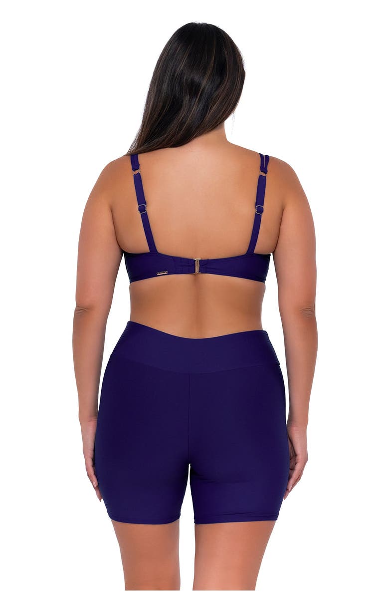 Sunsets Escape Bayside Bike Short Swim Bottoms, Main, color, Indigo