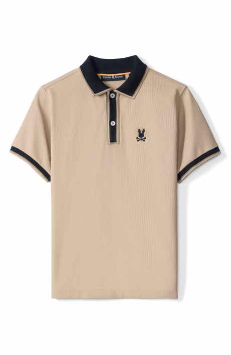 Psycho Bunny Kids' Kent Cotton Piqué Knit Polo