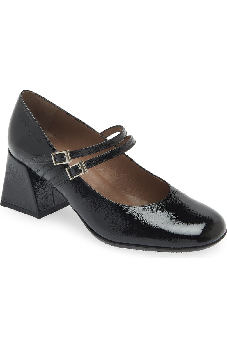 Wonders Mary Jane Pump, Main, color, Black Patent Leather