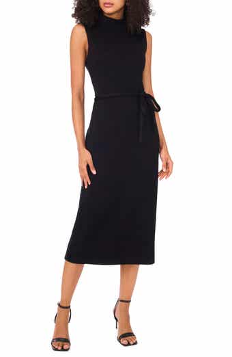 Vince Camuto Mock Neck Sleeveless Knit Midi Dress