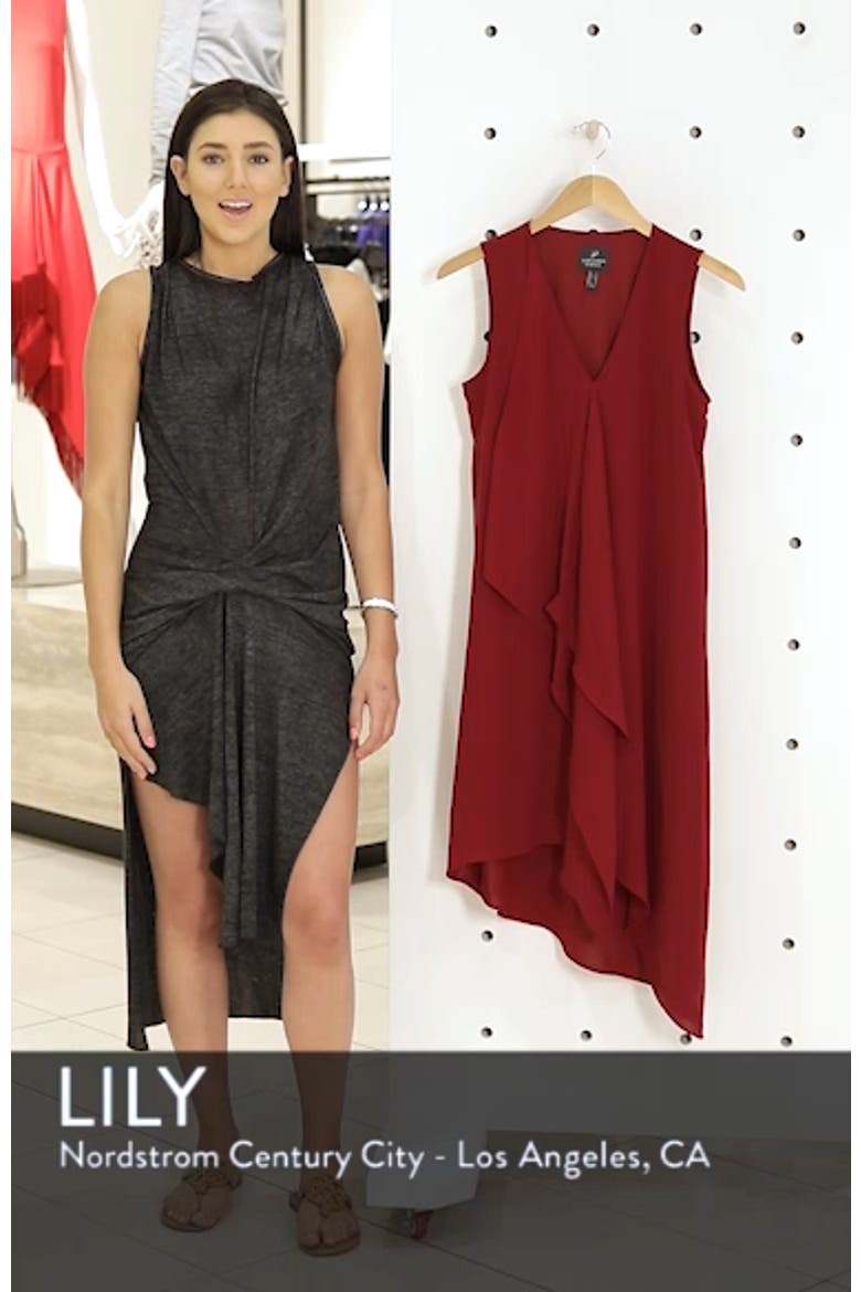 Ruffle Front Crepe High/Low Dress video