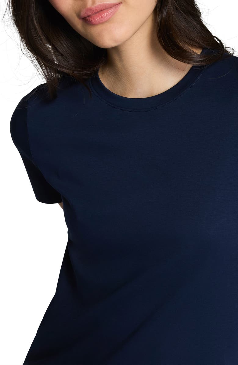 SPANX<sup>®</sup> Crewneck Cotton T-Shirt, Alternate, color, Timeless Navy