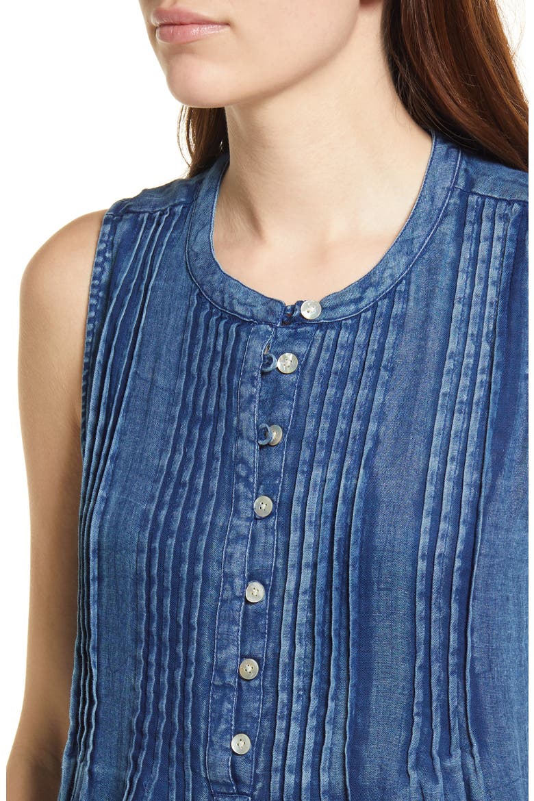 Isha Sleeveless Organic Cotton Dress, Alternate, color, INDIGO