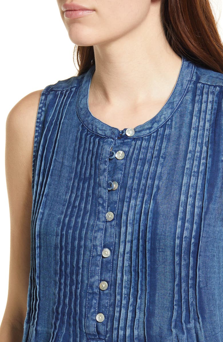 Faherty Isha Sleeveless Organic Cotton Dress, Alternate, color,