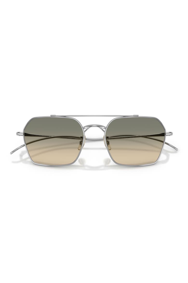 TK-15 53mm Geometric Sunglasses, Alternate, color, SILVER / ENOKI GRADIENT