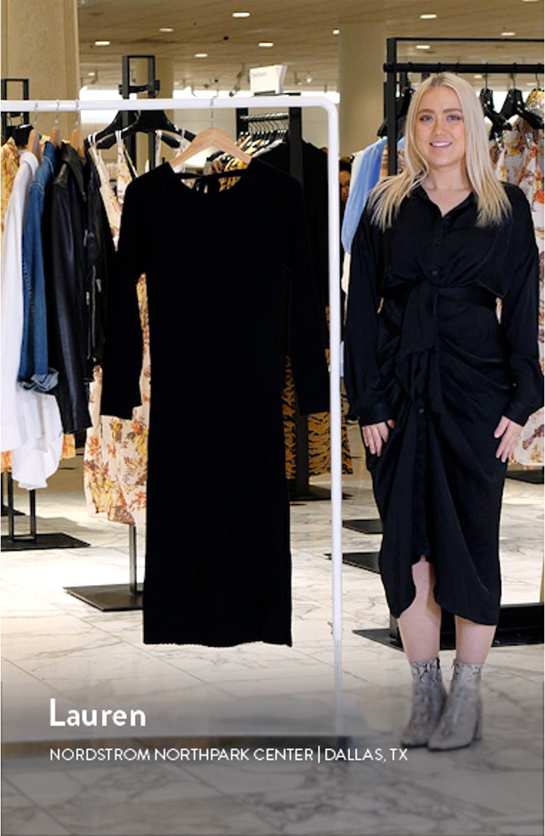 x BFF Hollie Long Sleeve Sweater Dress, sales video thumbnail