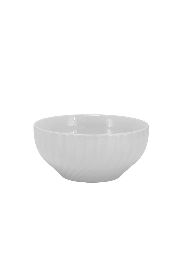 Julia 16 Piece Scalloped Double Bowl Dinnerware Set, Alternate, color, White