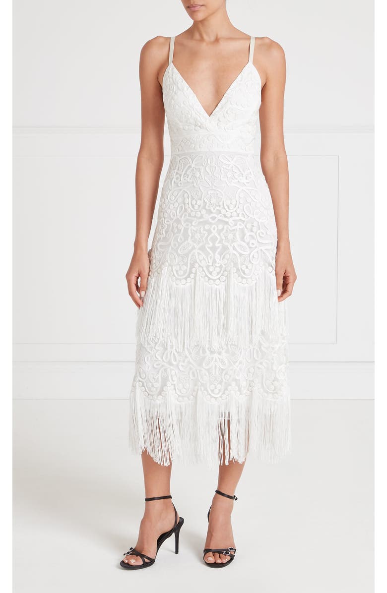 Temperley London Cordelle Tassel Dress, Main, color, White