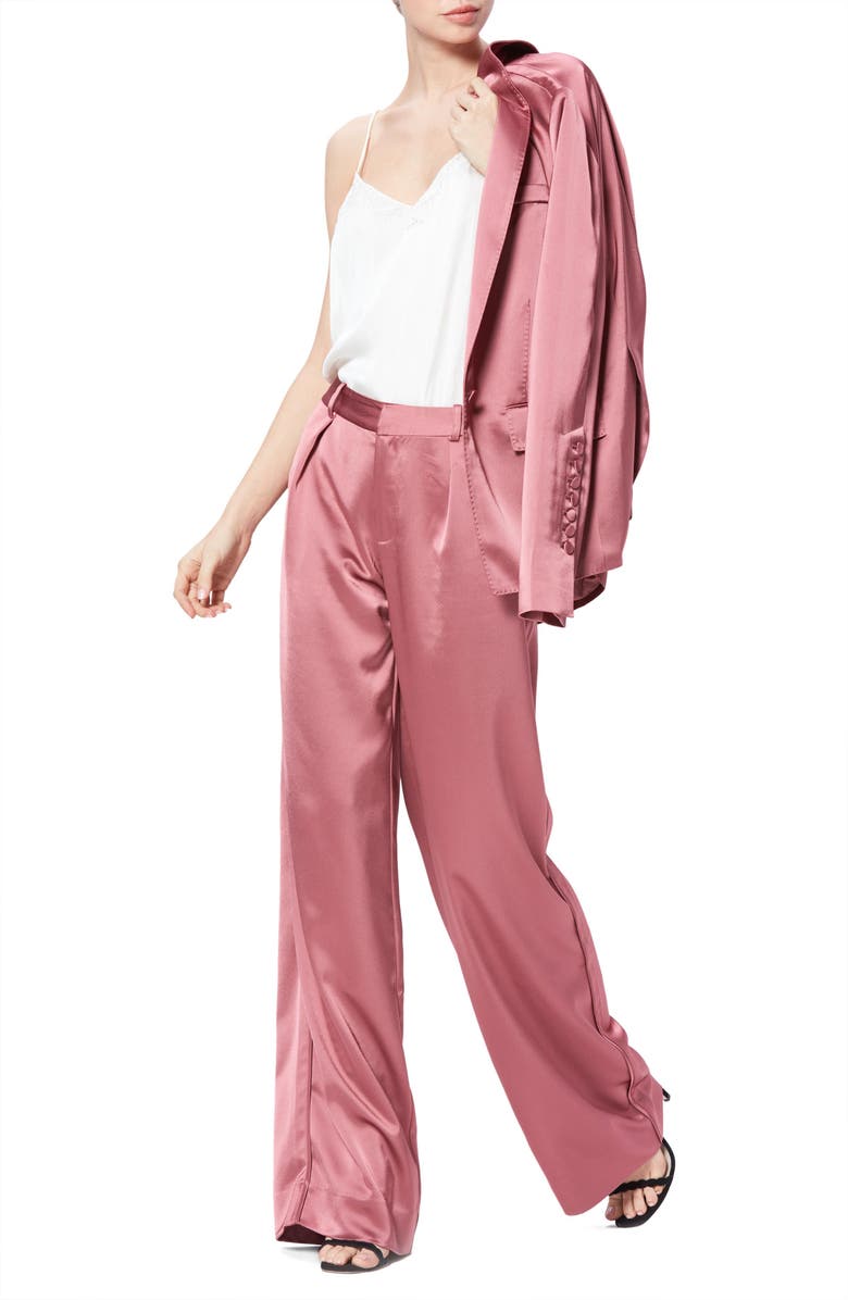 PAIGE Melise Wide Leg Satin Trousers, Alternate, color,