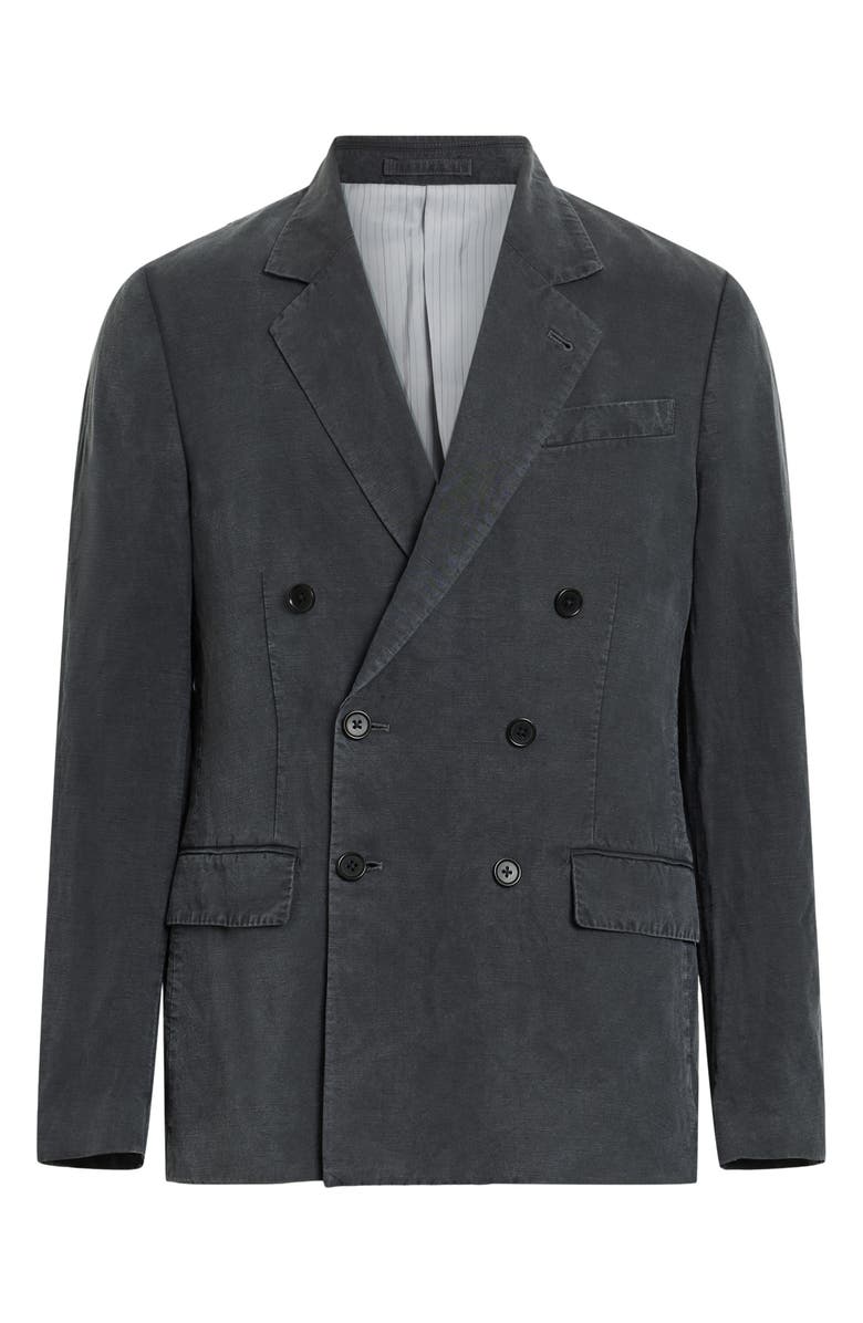 AllSaints Tansey Double Breasted Blazer, Alternate, color, Slate Grey