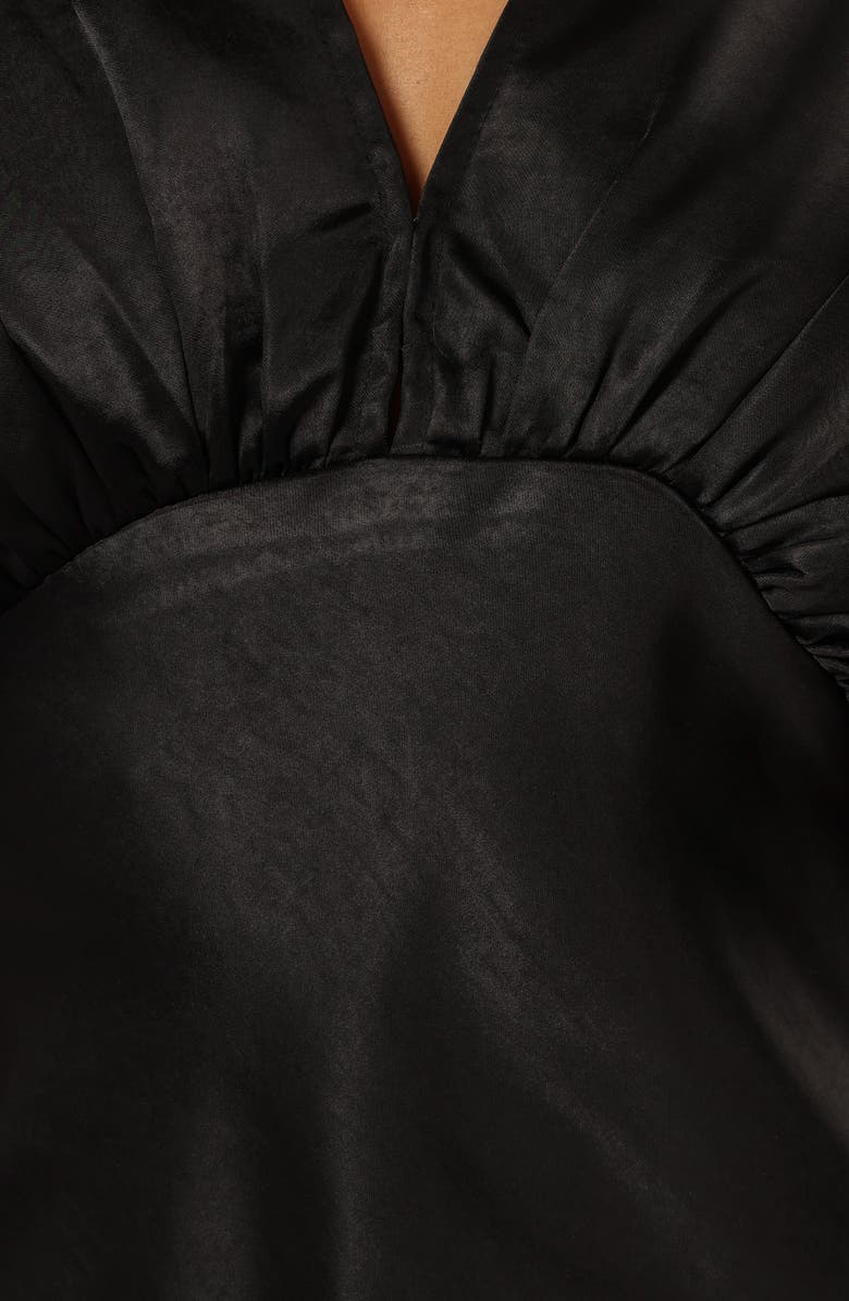 Petal & Pup Ricki Empire Waist Satin Minidress, Alternate, color,