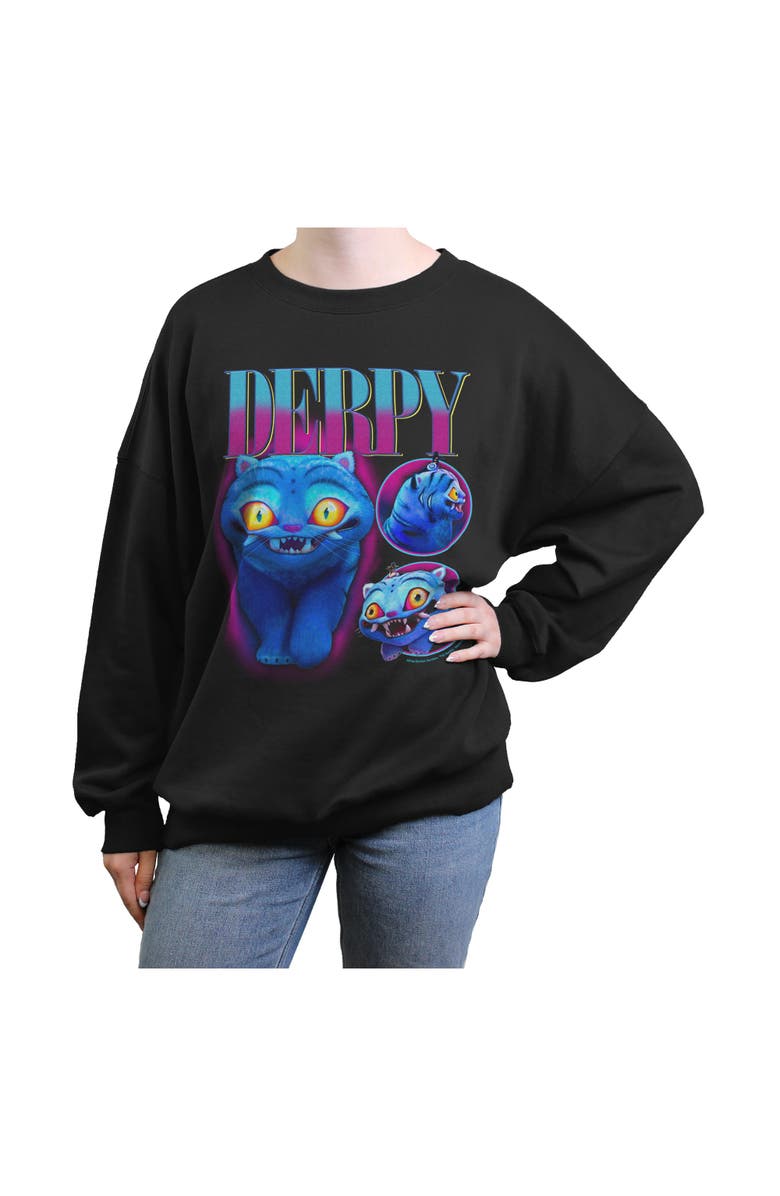 KPop Demon Hunters Junior's KPop Demon Hunters Supernatural Derpy Montage  Sweatshirt, Main, color, Black