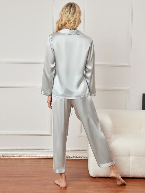 Silksilky Pajamas In Lightblue