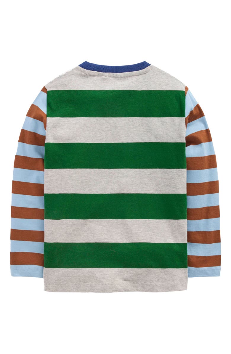 Boden Kids' Hotchpotch Stripe Long Sleeve Cotton T-Shirt, Alternate, color, Hotch Multi