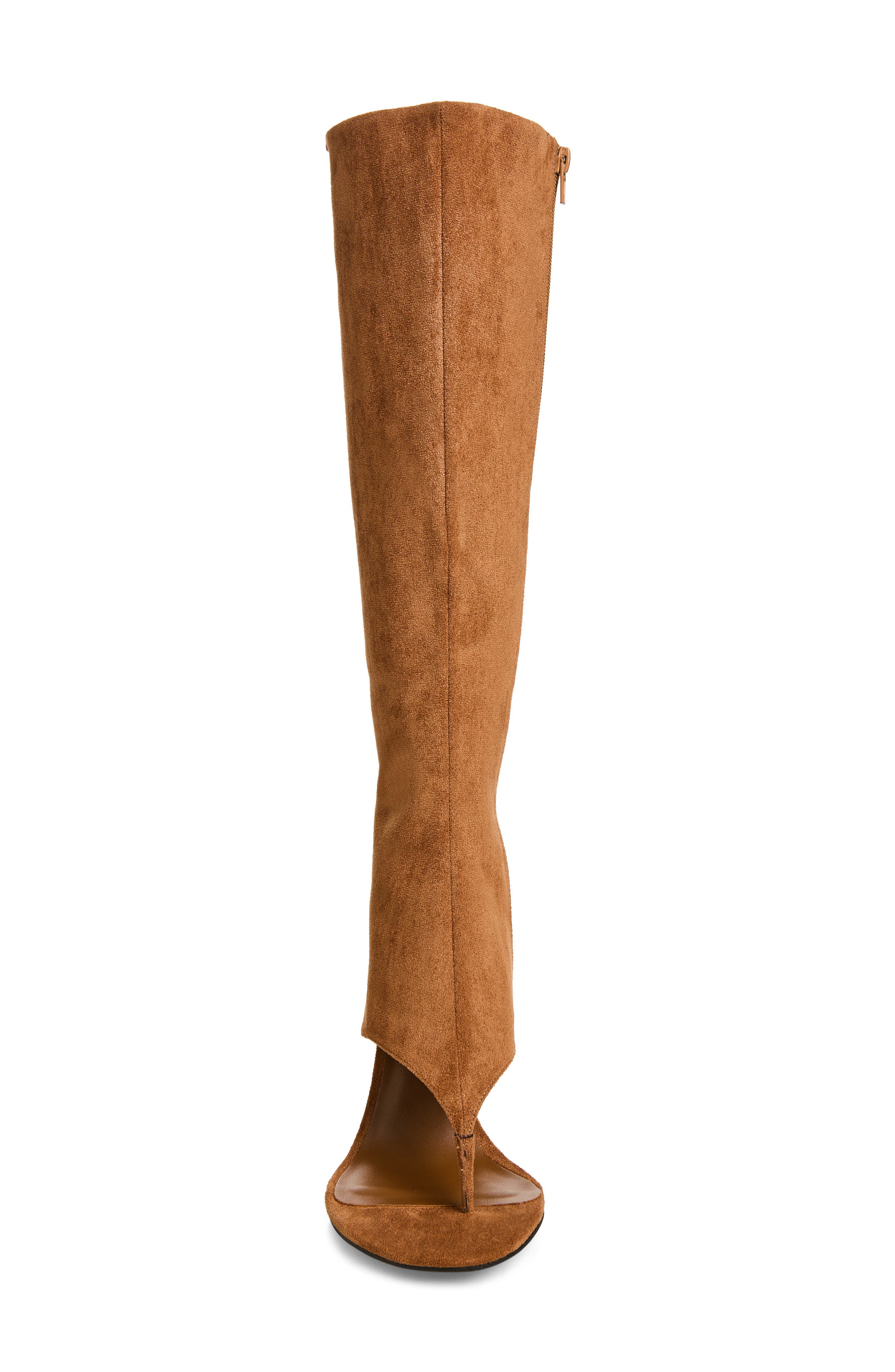 What's-Up Knee High Sculpted Wedge Sandal Boot, Alternate, color, TAN SUEDE