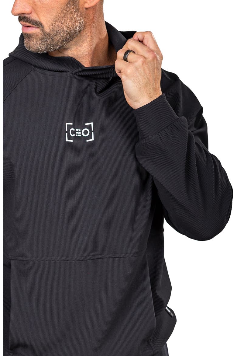 Marthyr Ribbed Hoodie, Alternate, color, BLACK