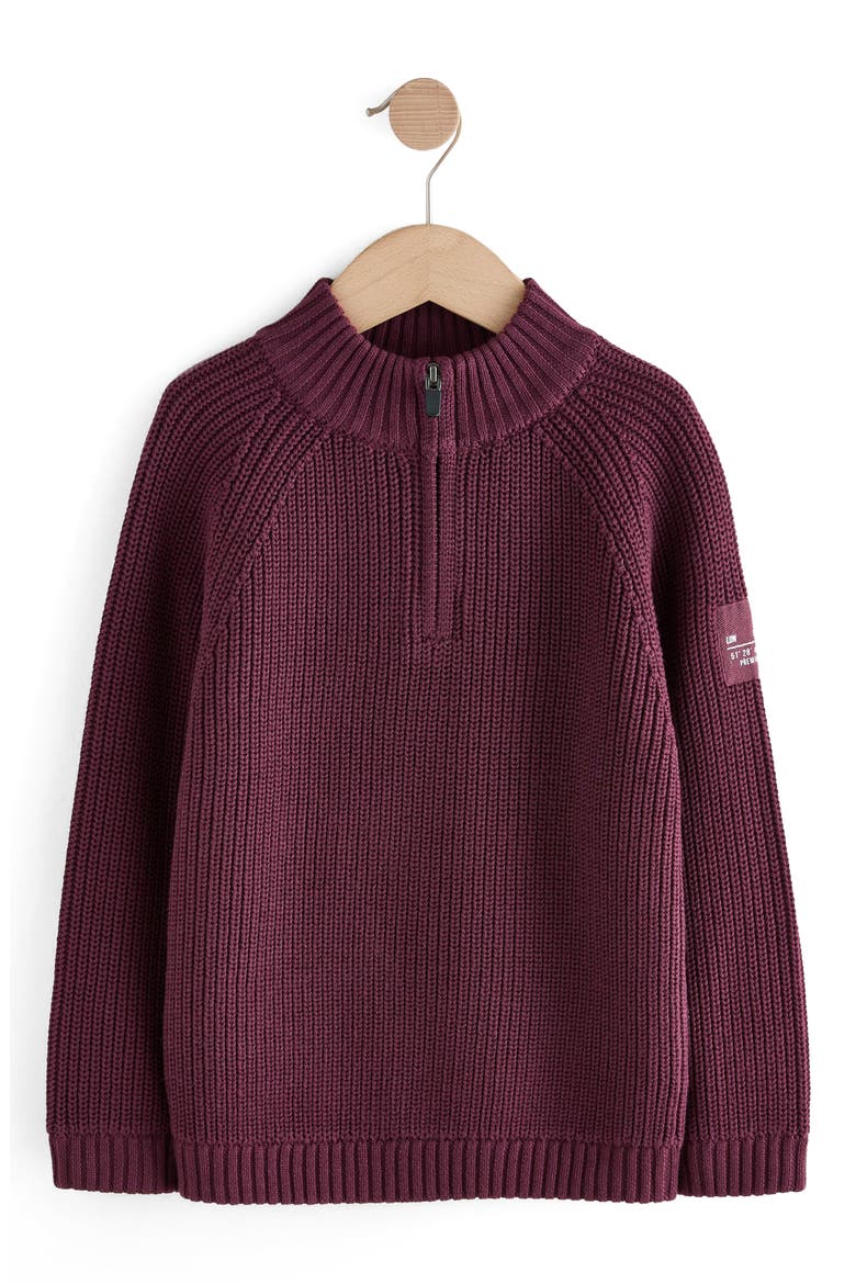 Kids' Half Zip Sweater, Main, color, PURPLE