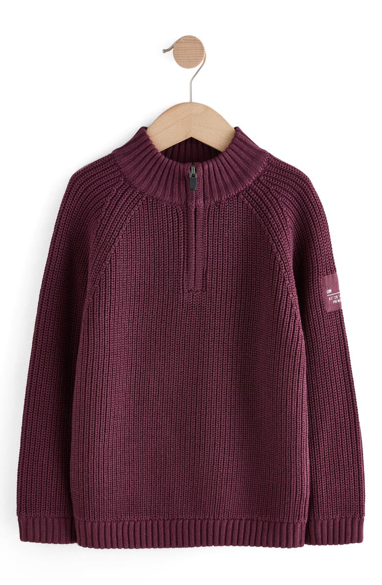 NEXT Kids' Half Zip Sweater, Main, color, Purple