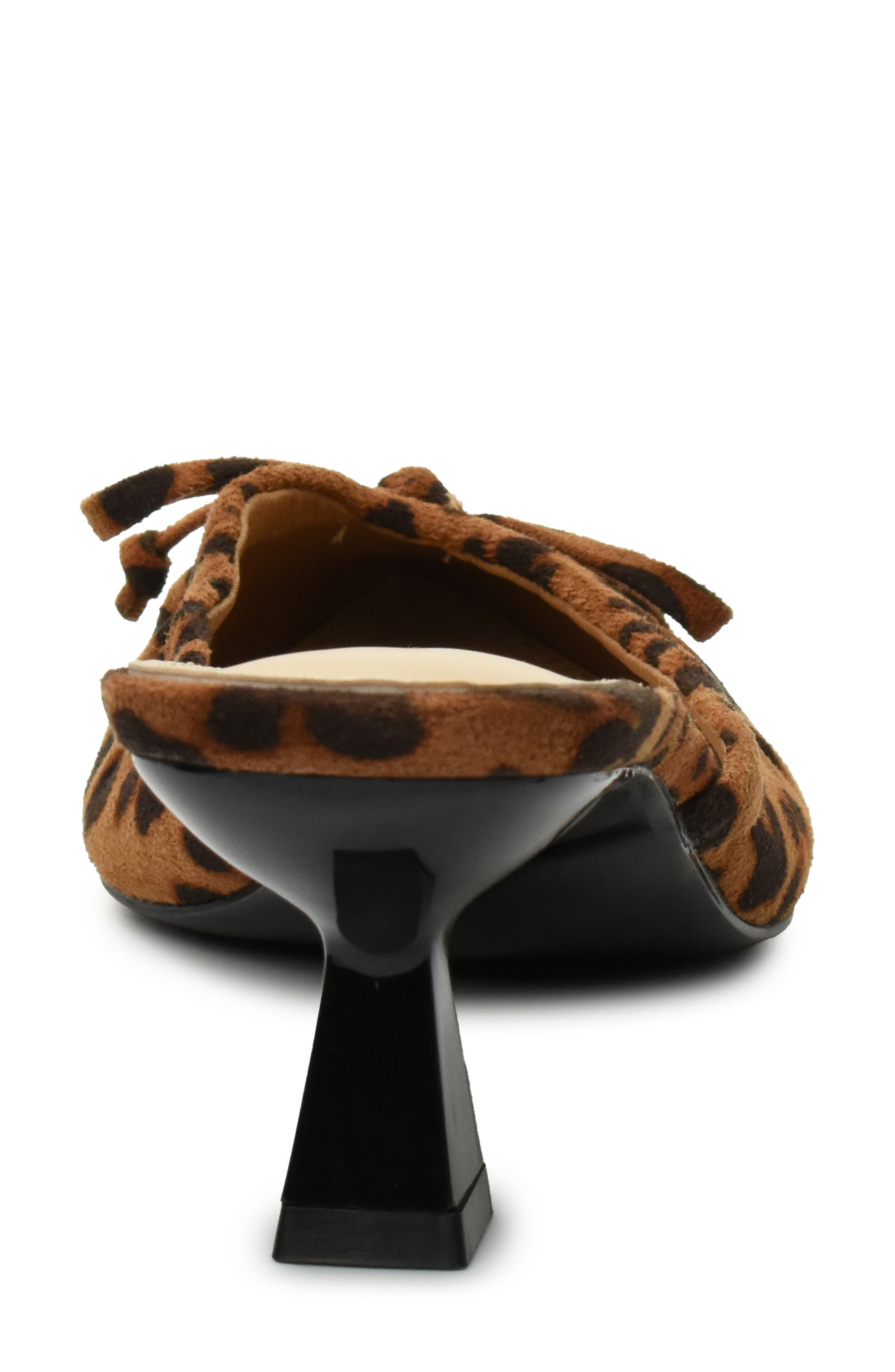 Bow Kitten Heel Mule, Alternate, color, LEOPARD SUEDE