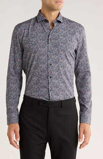 SOUL OF LONDON Floral Stretch Button-Up Shirt