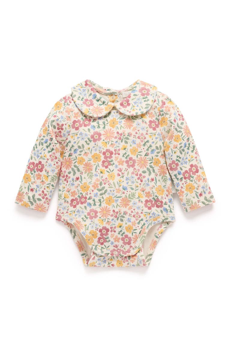 Thick Bodysuit with Collar, Main, color, Wild Flower Print