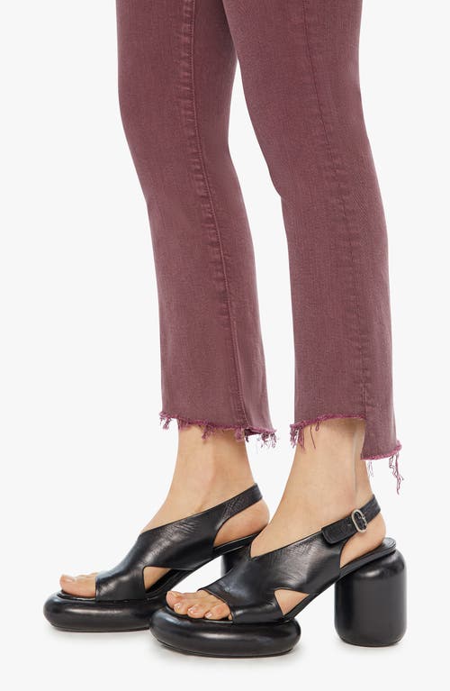 Mother The Insider Crop Step Fray Pants In Mauve Wine In Mauve Wine