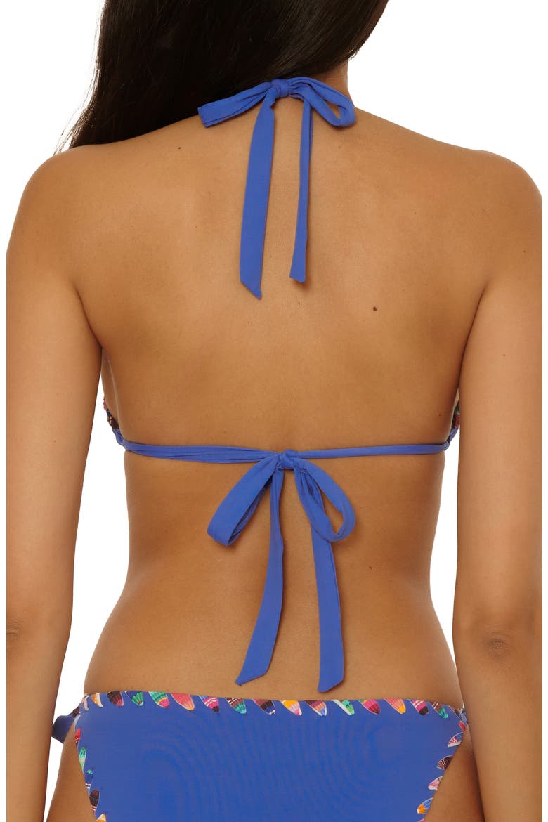 On the Edge Triangle Bikini Top, Alternate, color, LAPIS