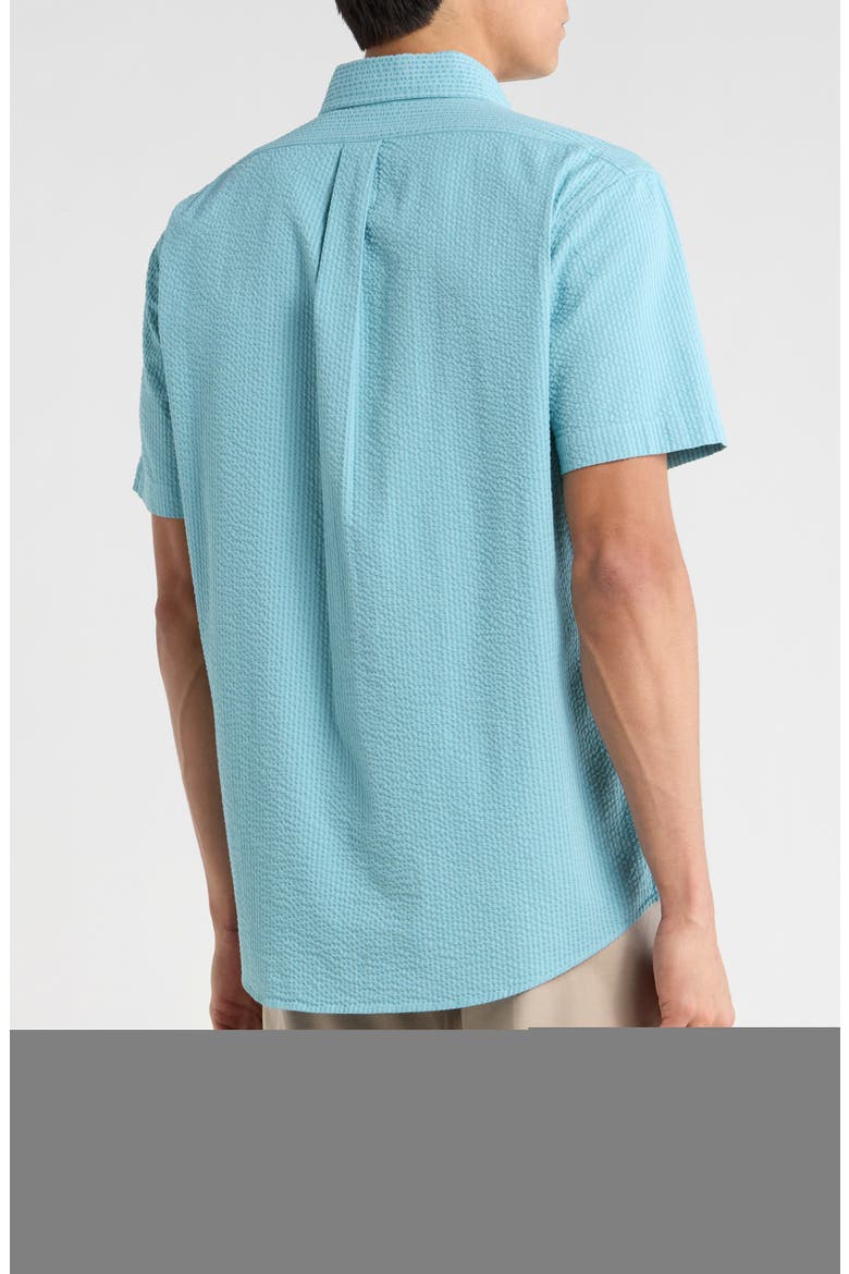 Seersucker Reef Button-Down Shirt, Alternate, color, REEFSOLID