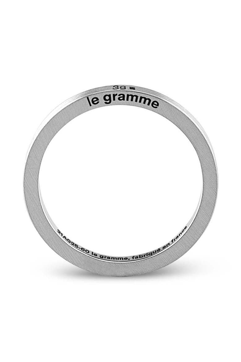 Men's 3G Brushed Sterling Silver Ribbon Band Ring, Alternate, color, SILVER