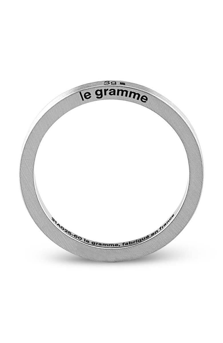 le gramme Men's 3G Brushed Sterling Silver Ribbon Band Ring, Alternate, color, 