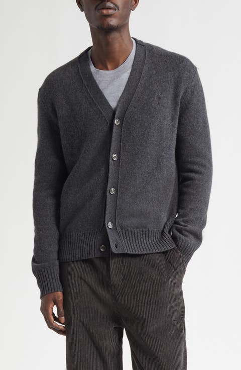 Ami de Coeur Embroidered Cashmere & Wool V-Neck Cardigan