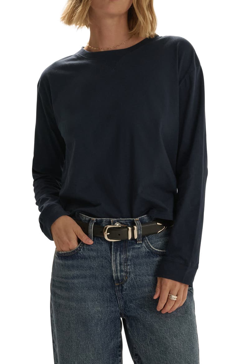 The Everyday Long Sleeve Top, Main, color, NAVY