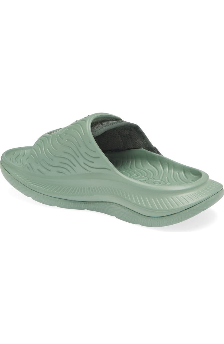 HOKA Gender Inclusive Ora Luxe Slide Sandal, Alternate, color, Thyme / Loden Frost