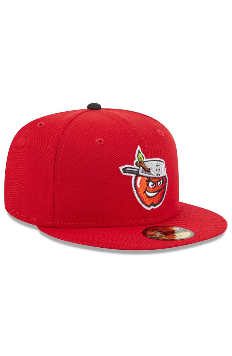 New Era Men's New Era Red Fort Wayne TinCaps Authentic Collection Alternate Logo 59FIFTY Fitted Hat, Alternate, color, 