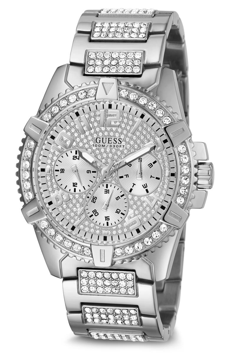 GUESS Multifunction Bracelet Watch, 48mm, Main, color,