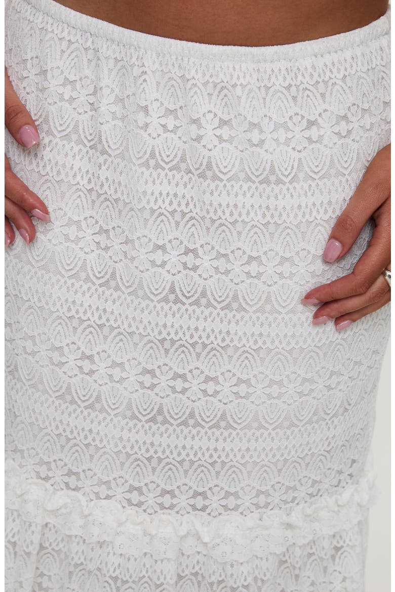 Buttacupe Lace Maxi Skirt, Alternate, color, WHITE