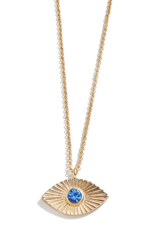 BaubleBar Evil Eye Pendant Necklace in Blue 