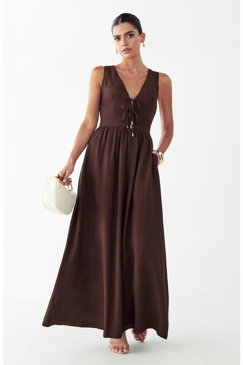 Amber Maxi Dress, Main, color, Chocolate