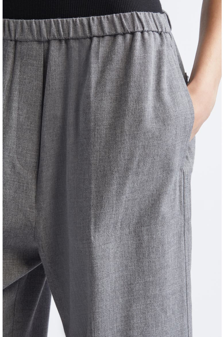 Fluid Pleated Trousers, Alternate, color, MID GREY MELANGE