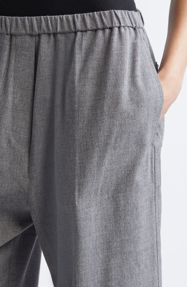 TOTEME Fluid Pleated Trousers, Alternate, color, Mid Grey Melange